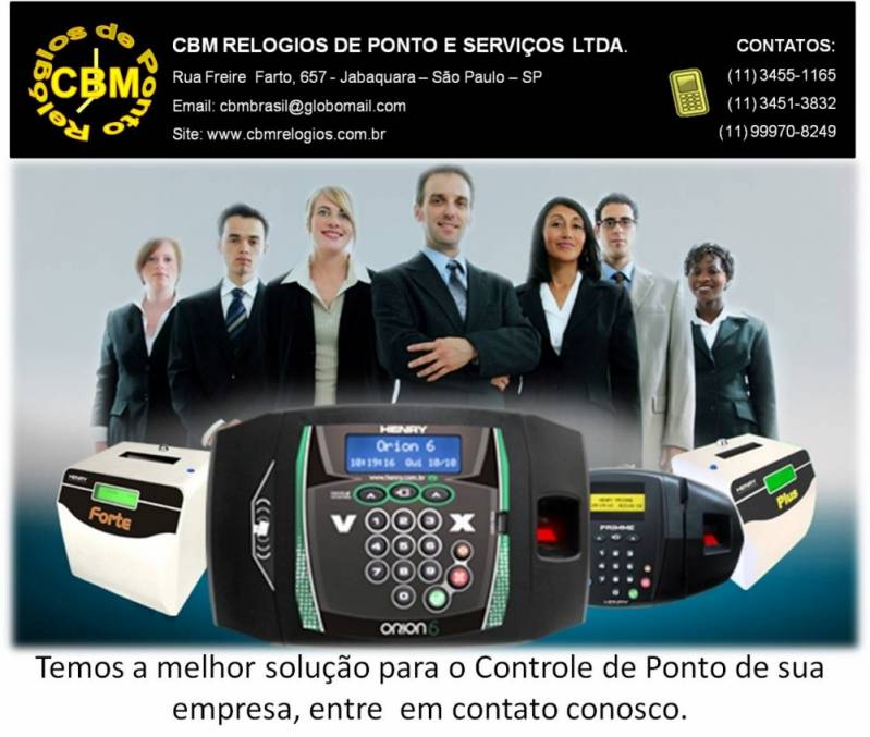 Empresas de Relógio de Ponto Santana de Parnaíba - Relógio de Ponto Informatizado